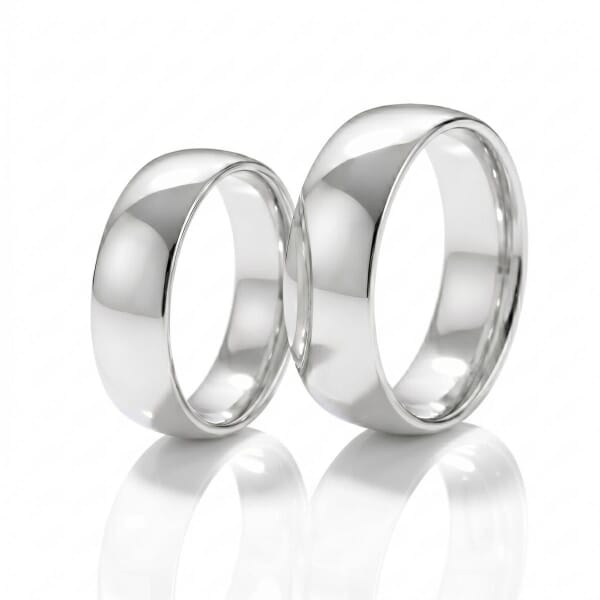Gifteringer i hvitt gull 14 kt 7 mm fra Espeland - SE101HV70
